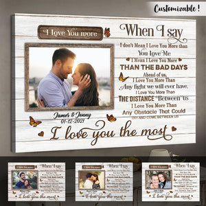 I Love You The Most Personalized Photo Poster Couple