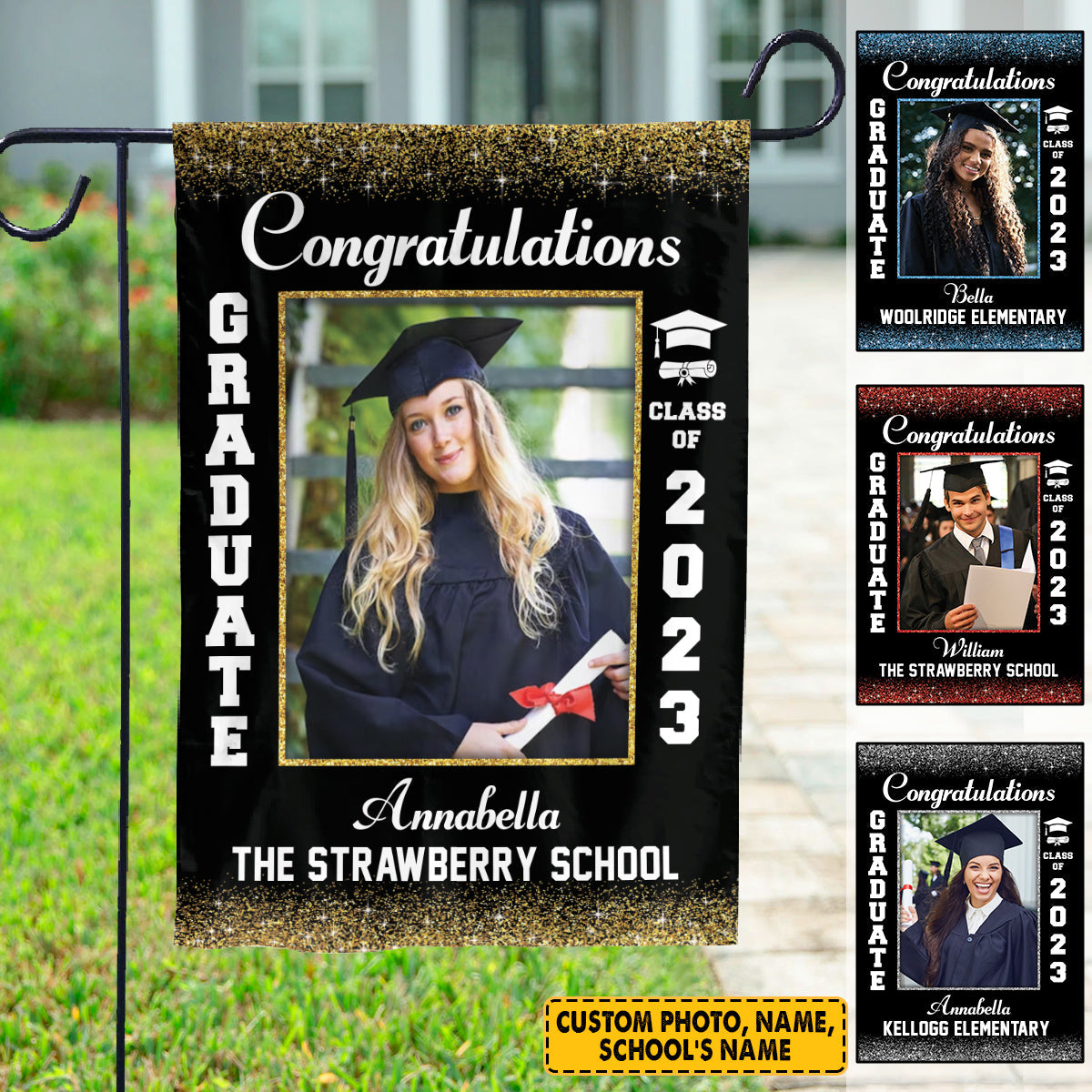 Personalized Senior Class of 2023 Graduation Senior Garden Flag
