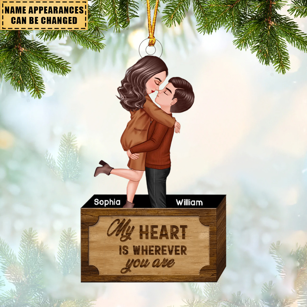 For The Best Partner Personalized Couple Christmas Ornament