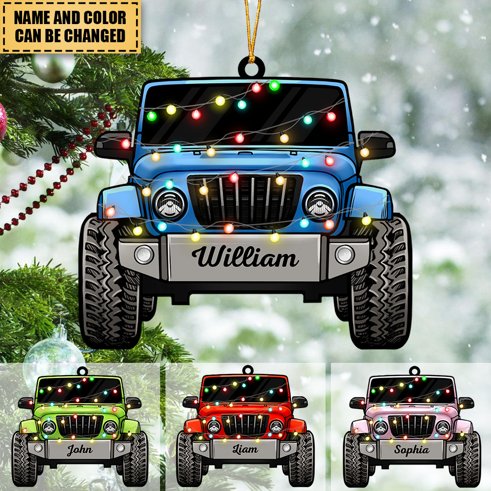 Personalized Acrylic Ornament, Off-Road Car Ornament
