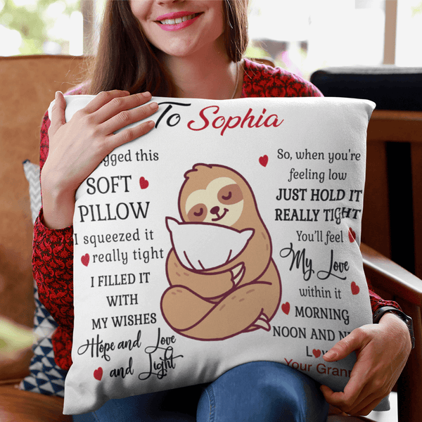 Sloth top squishy pillow