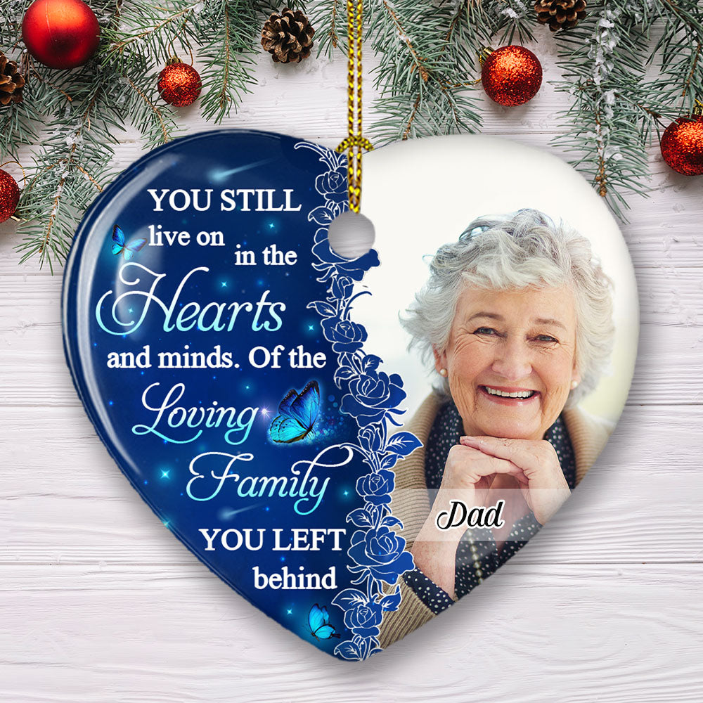 Hearts And Minds - Personalized Ceramic Christmas Ornament