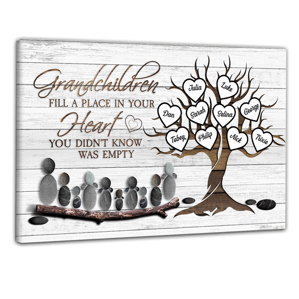 Fill A Place In Your Heart Personalized Poster Grandparents Gift