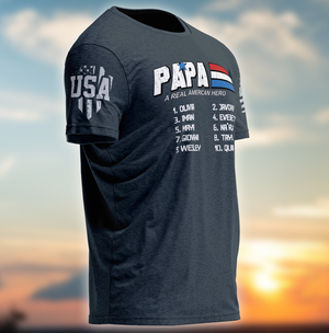 Personalized Papa A Real Hero T-Shirt